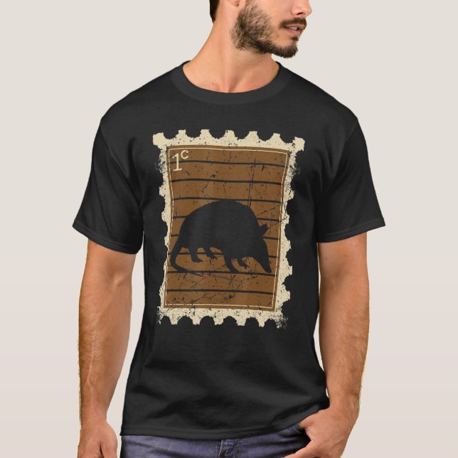 Postage Stamp With A Armadillo T-Shirt (Front)