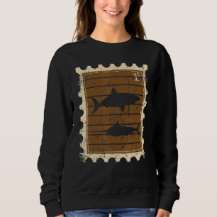 Postage Stamp With A Sharks Sweatshirt