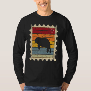 Postage Stamp With A Sunset Baby Seal T-Shirt