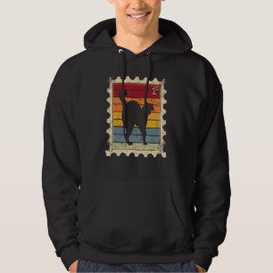 Postage Stamp With A Sunset Cat Hoodie