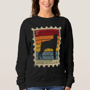 Postage Stamp With A Sunset Dobermann 1 Sweatshirt