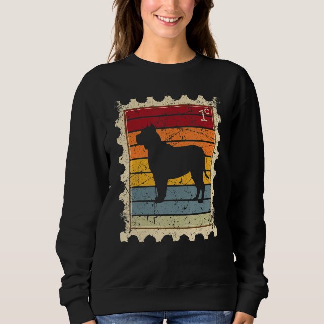 Postage Stamp With A Sunset Dog Sweatshirt (Front)