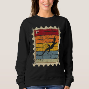 Postage Stamp With A Sunset Gecko 1 Sweatshirt