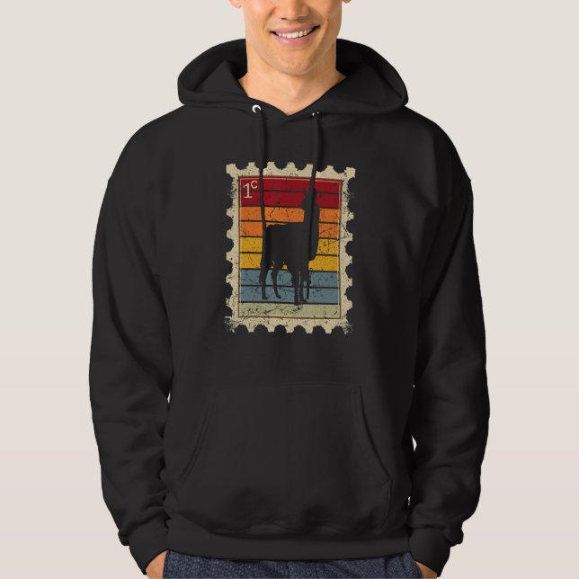 Postage Stamp With A Sunset Lama Hoodie (Front)