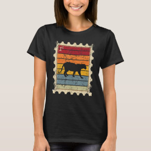 Postage Stamp With A Sunset Lion Or Leopard T-Shirt