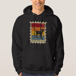 Postage Stamp With A Sunset Sphynx Cat Hoodie
