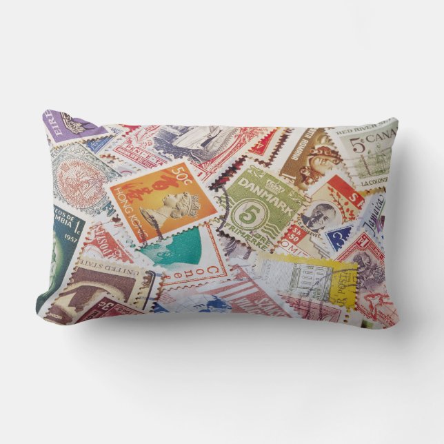 Postage Stamps Pillow (Front)