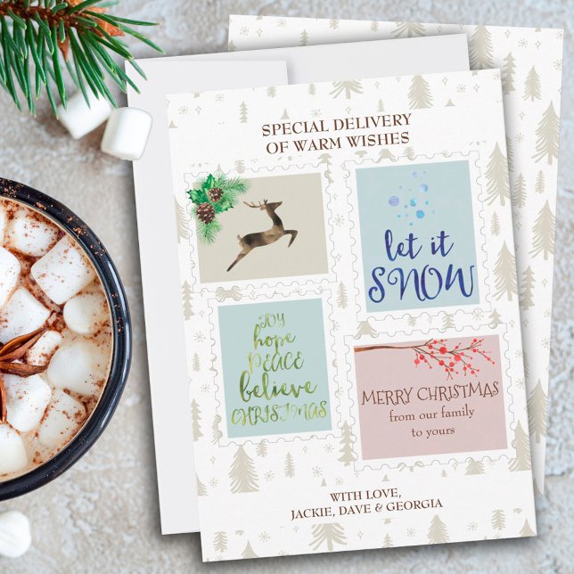 Postage Stamps Warm Wishes Special Delivery (Creator Uploaded)