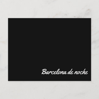 Postal Barcelona de noche Postcard