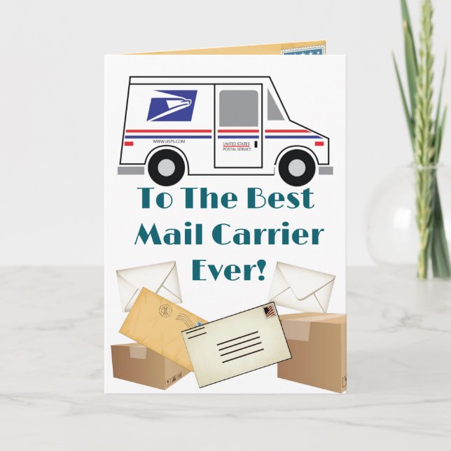 Postal Carrier Thank You - Folded Thank You Card (Front)