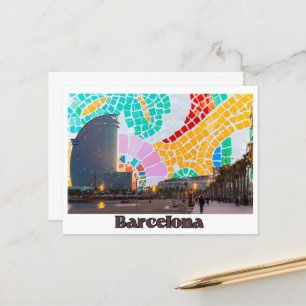 Postal de Barcelona Hotel Vela y Gaudi Postcard