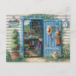 Postal de macetas d y flores postcard