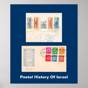 Postal History Of Israel Poster
