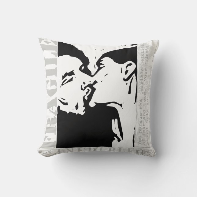 Postal Kiss Cushion (Front)
