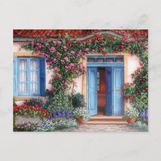 Postal macetas, flores and colores postcard