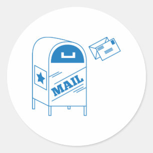 Postal Mail Classic Round Sticker