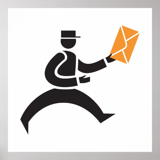 Postal Mail Delivery Icon Poster (Front)