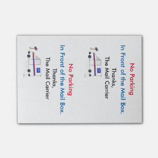 POSTAL "NO PARKING" POST IT NOTE