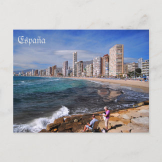 postal playa de Benidorm en la ciudad de Alicante Postcard