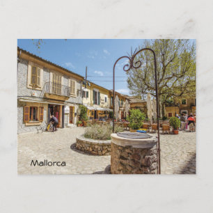 postal plaza de valldemossa en la isla de Mallorca Postcard