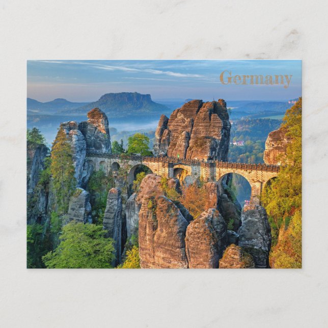 postal Puente de Bastei en Alemania Postcard (Front)