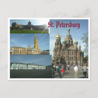 postal saint petersburg postcard