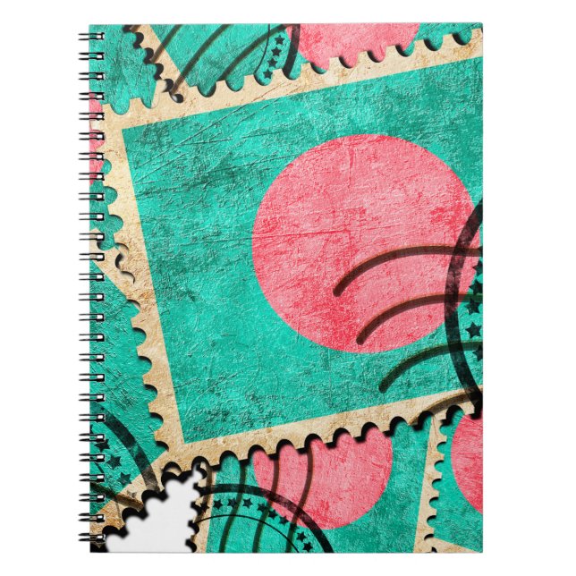 Postal stamp backgroundhome decors, background, ba notebook (Front)