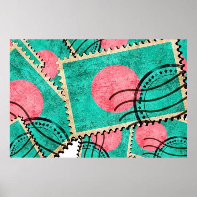 Postal stamp backgroundhome decors, background, ba poster (Front)