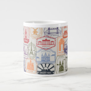 Postal Stamp Mug Vintage Mail & Post Office Coff