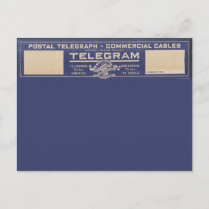Postal Telegram Vintage Postcard