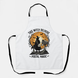 Postal Witch Shirt Vintage Halloween Mail Carrier  Apron