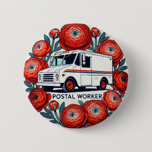 Postal Worker 6 Cm Round Badge