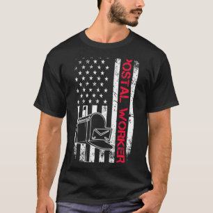 Postal Worker American Flag Patriotic Mail Carrier T-Shirt