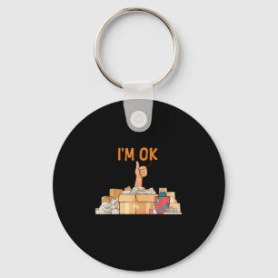Postal Worker Art For Men Women Postman Post Offic Key Ring