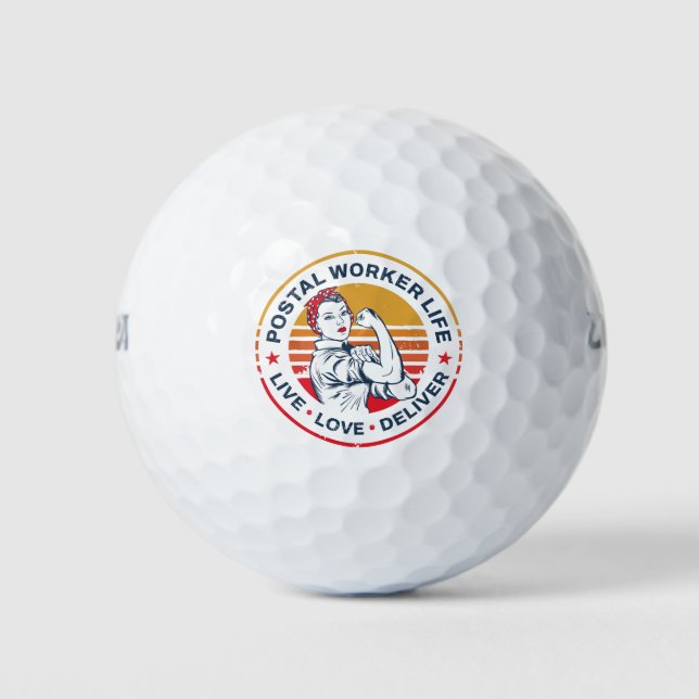 Postal Worker Birthday Post Office Coworker Golf Balls (Front)