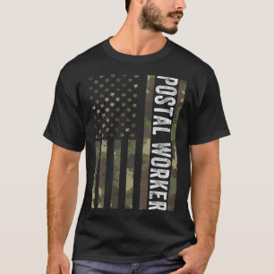 Postal Worker Camouflage American Flag US Postal S T-Shirt