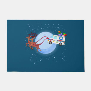 Postal Worker Christmas Mail Truck Funny Mailman Doormat