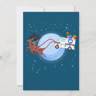 Postal Worker Christmas Mail Truck Funny Mailman Invitation