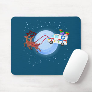 Postal Worker Christmas Mail Truck Funny Mailman Mouse Pad