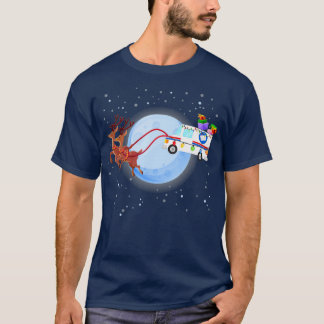 Postal Worker Christmas Mail Truck Funny Mailman T-Shirt