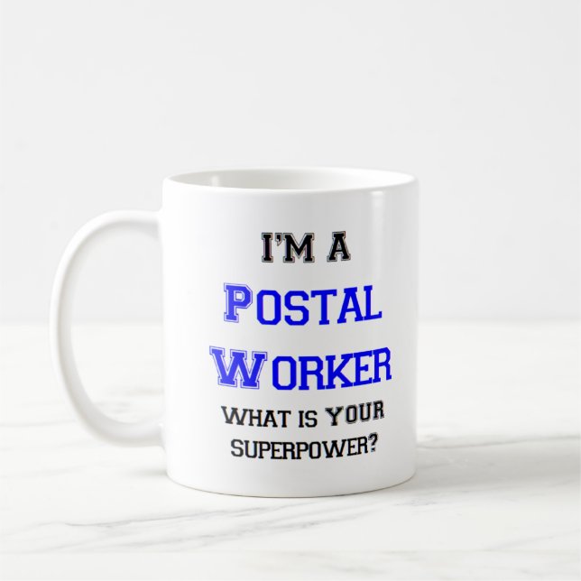 postal worker coffee mug (Left)