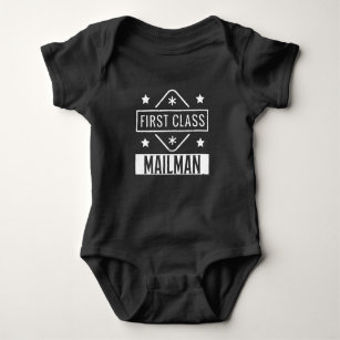 Postal Worker Dad First Class Mailman Baby Bodysuit