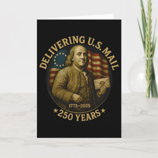 Postal Worker Delivering U.s. Mail 1775-2025 250 Y Card