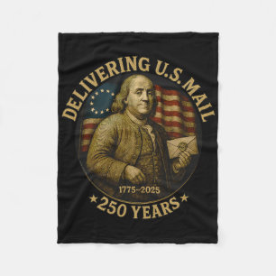 Postal Worker Delivering U.s. Mail 1775-2025 250 Y Fleece Blanket