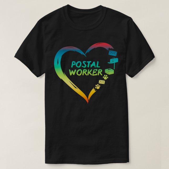 Postal Worker Delivery Service Post Office  T-Shirt (Design Front)