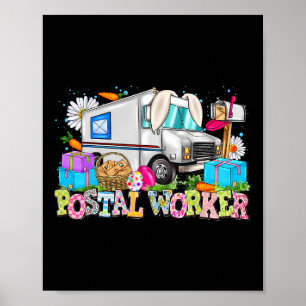 Postal Worker Easter Day Mail Carrier Postman Life Poster
