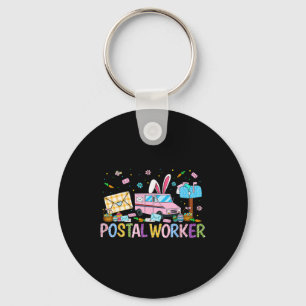 Postal Worker Easter Mail Carrier Easter Bunny Pos Key Ring