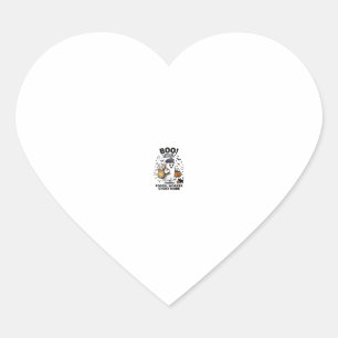 Postal Worker Ghost Mode Halloween Delivery Design Heart Sticker