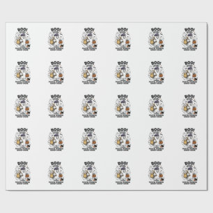 Postal Worker Ghost Mode Halloween Delivery Design Wrapping Paper