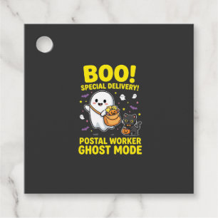 Postal Worker Ghost Mode Halloween Design_1 Favour Tags